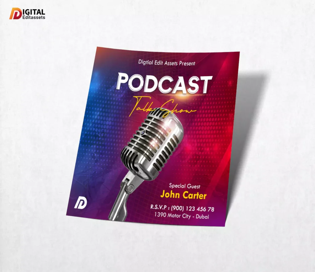 podcast-flyer-psd-template-for-print-social-media